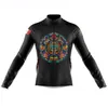 Camisetas masculinas 2022 Conjuntos de ciclismo de inverno para a série México Terno de equipamento respirável de secagem rápida