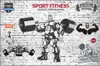 Benutzerdefinierte Foto Tapete 3D Gym Murals Tapete Retro Backstein Wand Muskel Sport Fitness Club Bild Wand Hintergrund Dekorative Wand Papier Dekor