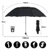 Double couche grille grand parapluie pluie femmes 4 pliant 10 côtes coupe-vent hommes d'affaires parasol famille voyage paraguas parasol 210223