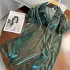 Women's Cape 2023 Nieuwe lente zomer revers driekwart mouw groen shing perspectief los groot siemen shirt dames blouse mode ju180