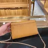 topkwaliteit ketting vierkante klep koppeling dame portemonnee beroemde ontwerper populaire cross body schouder praktische big beroemde designer handtas mode lederen slot munt portemonnee