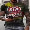 Herrt-shirts Europe och USA nr 3 bensinstation bokstaven tryck street mode sport runda krage t-shirt tidvatten me2428
