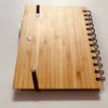 2021 Spiral Notebook Wood Bamboo Cover z piórem Student Notatniki Hurtownie School Supplies