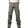 Pantalon cargo pour hommes Pantalon long décontracté en coton Plus Pantalon multi-poches Homme Mode Militaire Tactique 210715