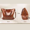 Hbp Mulheres Bolsas Bolsas Pu Couro Bolsas De Couro Grande Capacidade Totes Bag Ocasional de Alta Qualidade Bolsa Bolsa Brown