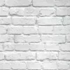 Modern Vintage 3D Stereo Effect White Brick Wallpaper Roll Vinyl PVC Rustic Realistic Faux Brick Wall Paper Waterproof 210722