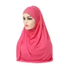 イスラム教徒の女性女子ヒジャーブイスラムヒジャーブスカーフワンピースファッションソリッドカラーソフトヘッドスカーフアラビアのヘッドラップラインストーンヒジャーブ
