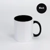 Blank Sublimation Ceramic mug handle Color inside cup by Sublimation INK DIY Transfer Heat Press Print Sea 2021 WHT0228