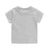 Saut Mètres Arrivée Animal Oie Imprimer Filles D'été Tops Coton À Manches Courtes Enfants Vêtements Enfants T-shirts T-shirts 210529