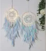 Dream Catcher z światłami Handmade Wall Wiszące Dekoracje Ozdoby Craft Dla Dziewczyn Sypialnia Samochód Home Kolorowe Pióro DreamCatchers Prezent