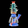 180 * 70mm Waterpijp Glas Bong Pijpen Siliconen Bongs Roken Hookahs Hookah voor droog kruid hittebestendig met gratis kleine kom