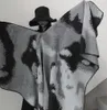 Women celebrity Cashmere Black white doublesided shawl pluvial Multifunction Scarf classic design cool simple cloak Warm thick sh8072720