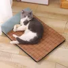 Кошачьи кровати мебель летний коврик для домашних животных для коврика для кошек охлаждает подушка удобная дышащая односторонняя подушка не нащела