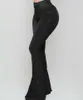 Jeanファッションスリムフィットスキニーベルボトムバットリフト洗ったストリートウェア女性ズボンオーバーサイズデニムパンツ210629