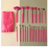 24pcs Makeup Brushes Set Plasthandtag Make Up Brush Kit Ochas de Maquillaje i 6 färger