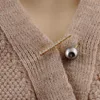 Broche de perles coréennes pour femmes, Cardigan de pull, grande aiguille, épingles de sûreté, broche de ceinture de serrage, Badges élégants, bijoux