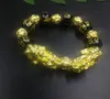 Perlenstränge Pixiu Armband Nachahmung Gold Obsidian Männer Leder Rest Weibliche Mule Hand String Vietnam Fortune Fawn22