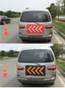 46 cm * 85 cm katlanabilir led trafik ışığı rehberlik PVC yön ok Güvenlik uyarı yanıp sönen manyetik emme kılavuzpost işaretleri