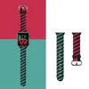 Dwukór Braided Silikon Pasek dla Apple Watch Bransoletka sportowa 38mm 40mm Iwatch Band