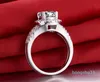 Schoonheidstest Positief 2ct 8mm D-e Moissanite Diamond Ring S925 Engagement Sieraden voor Vrouwen