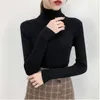 Bonjean Winter Sticked Jumper Turtleneck Toppar Pullovers Casual Sweater Shirt Långärmad Tight Sweater Girls Korean 210914