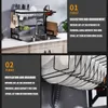 Kitchen Shelf Organizer Dish Drying Rack Over Sink Utensils Holder Bowl Dish Draining Shelf Kitchen Storage Countertop Organizer Y200429