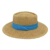 Été mer plage chapeau hommes femmes creux herbe chapeau de paille homme femme plat large bord chapeaux soleil chapeau mode voyage casquettes 2022 nouveau 12 couleurs