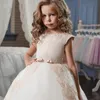 Mädchen Kleider Bodenkleid Teenager Brautjungfer Kinder Für Mädchen Kinder Retro Spitze Prinzessin Mädchen Party und Hochzeit