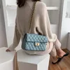 Shoulder Bags Axzspdy Chain Small Black Luxury Bag Woman Designer Handbag Female White Blue Square Crossbody