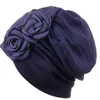 Muslimska kvinnor turbanhatt PRetied Cancer Chemo Beanies Headwear Head Wrap Plated Hair Accessories4639398