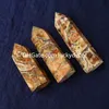 Naturel Agatized Coral Fossil Jasper Jade Crystal Polished Wand Decor Collection Incroyable Ocean Agate Geode Quartz Healing Semiprecious Stone Obélisque Tower Point