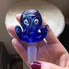 Gratis Verzending 14mm Kom met Dikke Pyrex Kleurrijke Groen Blauw Octopus Glazen Bong Bowls voor Glas Waterleidingen Kruid tabak Roken Accessoires willekeurige kleur-