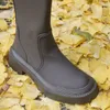 Nuevas botas hasta la rodilla con plataforma y punta redonda para mujer, botas largas informales con tacón grueso para mujer K78