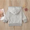 Kids Clothing Sets Boys Designer Striped Hoodies Boutique Baby Autumn Sweatshirts Fall Hooded Jumper Long Sleeve Tops Outerwear Pullover Costume B7778