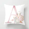 Startseite Rosa Alphabet Schlafzimmer Sofa Dekokissen Nordischer Stil Pfirsichhaut Kissenbezug Kissenbezug