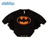 Chemise Batman pour garçons et filles, couleur unie, tricotée, manches longues, kaki, vêtements pour enfants, Halloween, vente en gros d'usine, automne et hiver