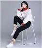 Slim Women Pant Winter Lambskin Cashmere Pants Warm Female Casual Pants Harem Pants Lined Fleece Trousers Autumn Sweatpants 211216