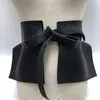 Belts Women Peplum Belt Female Skirt Leather Waist Fashion Ladies PU Black Bow Wide Harness Dresses Designer Waistband2459