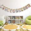 Decorazione per feste 1° compleanno Po Frame Banner per bambino nato 12 mesi Pograph Bunting Garland Prima celebrazione