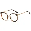 Óculos de sol Os óculos de olho quadros para mulheres Retro Myopia se aprofunda à lente Anti -Blue Line Lente Black Round Feminino2445252