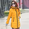 Winterjas Dames Plus Size Womens Jassen en Jassen Vrouwelijke Katoenen Gewatteerde Lange Parka Koreaanse Hooded Chaqueta Muje \ [] \ // 210916