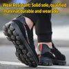 Drop Shipping Work Safety Shoes For Men Summer Breathable Boots Steel Toe Construction Safety Work Sneakers Elastic Soft 210312