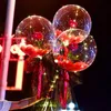 LED Luminous Ballon Rosenstrauß transparent blinkende leichte Bobo Ball Geburtstag Party Dekor Valentinstag Hochzeitstag Geschenke