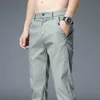 Été mince pantalons décontractés hommes 4 couleurs Style classique mode affaires Slim Fit droite coton couleur unie marque pantalon 38 210616