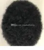 Afro Curl Human Hair Toupee Black Color Short Indian Remy Hair Replacement Mens Wig Hairpiece Toupee for Black Men 3503777