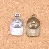 114 Stück Antik Silber vergoldet Bronze vergoldet Baseball Ball Mütze Hut Charms Anhänger DIY Halskette Armband Armreif Erkenntnisse 20 * 10 mm