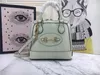 Designer Luxury Ebony Small Topphandtag Bag Beige Vit Jacquard Läder Liten Topphandtag Bag Axelväska Storlek: 20/18 / 7cm Ny