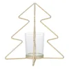 Świeczki Posiadacze 1 pc Party Party Candleholder Home Stand Boże Narodzenie Desktop Drogage (Gold)