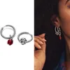 925 Sterling Silber Pendientes Runde Herzförmige Ohrstecker Für Frauen Fit Original Charms DIY Edlen Schmuck geschenk