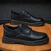 Chaussures habillées Nouveau Casual Hommes En Cuir Appartements À Lacets Simple Élégant Mâle Oxford Pour Solide 220223